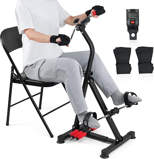 Pedal Exerciser for Seniors – Adjustable Arm & Leg Therapy Bike for Rehab & Stroke Recovery