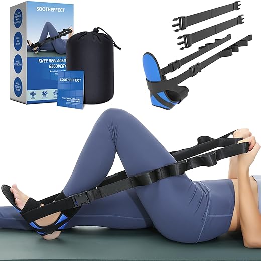 Knee Replacement Recovery Aids – Post-Surgery Rehab Equipment for Home Physical Therapy, Stretching & Pain Relief