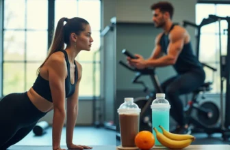 Post-training recovery with protein shakes and targeted stretching for muscle repair and flexibility