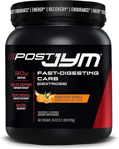 Top Protein Supplements for Post-Workout Recovery: Expert Picks and Benefits 3 JYM Post Fast-Digesting Carb – Pure Dextrose for Post-Workout Recovery, Mandarin Orange, 30 Servings