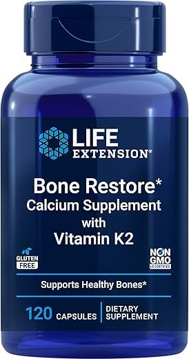 Best Vitamins and Minerals for Muscle Repair: Essential Nutrients Guide 2 Life Extension Bone Restore with Vitamin K2 – Advanced Bone Health Supplement with Calcium, Vitamin D3, Magnesium & Boron – Non-GMO, Gluten-Free, 120 Capsules