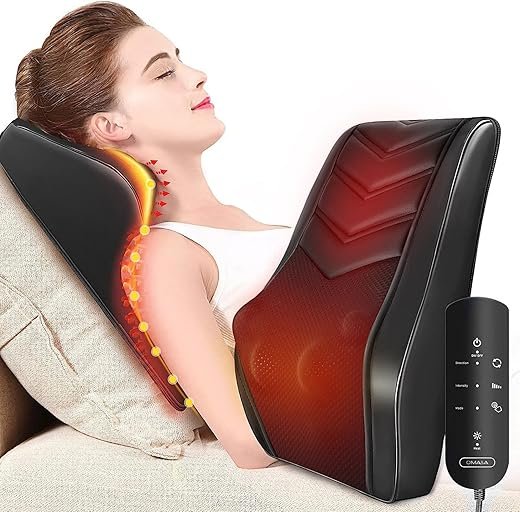 Top-rated Pillows for Muscle Relaxation: Comfort and Stress Relief 4 Neck Massager with Heat | 3D Shiatsu Kneading Pillow for Neck, Back, Shoulders & Legs | Pain Relief & Stress Relaxation Gift for Home, Office & Car