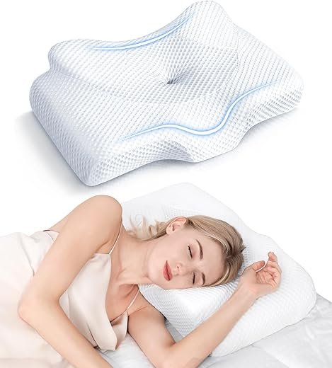 Top-rated Pillows for Muscle Relaxation: Comfort and Stress Relief 5 Osteo Ergonomic Cervical Pillow for Neck Pain Relief | Adjustable Memory Foam Pillow with Cooling Case | Ideal for Side & Back Sleepers