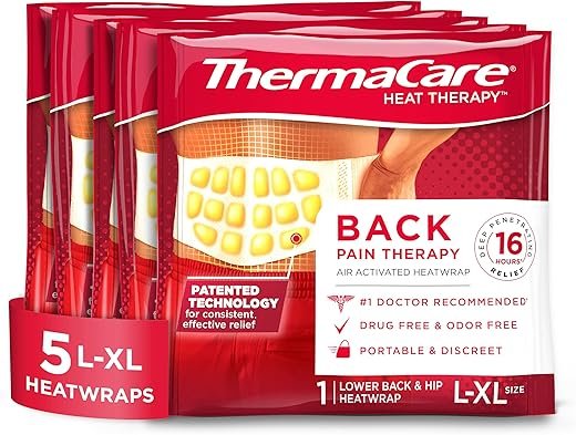 Best Heat Therapy Products for Muscle Relief: Top Picks for Soothing Comfort 5 ThermaCare Back & Hip HeatWraps – Pain Relief Therapy (5 Count)