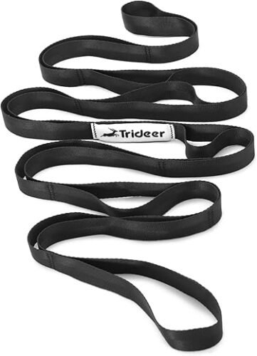 Trideer Stretching Strap – Premium Yoga & Physical Therapy Strap with 10 Loops for Flexibility & Recovery